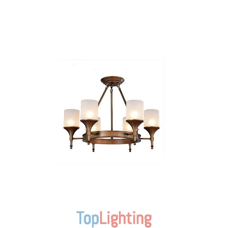 Retro Pastoral Wrought Iron Chandelier