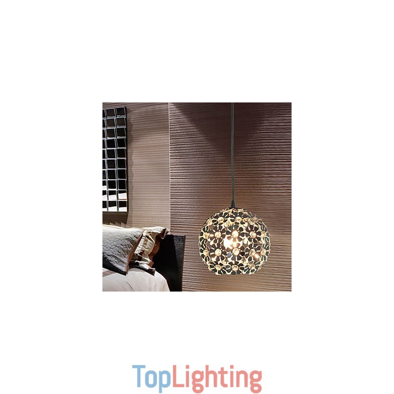 Modern Contemporary Globe Crystal Mini Style Electroplated Pendant Light