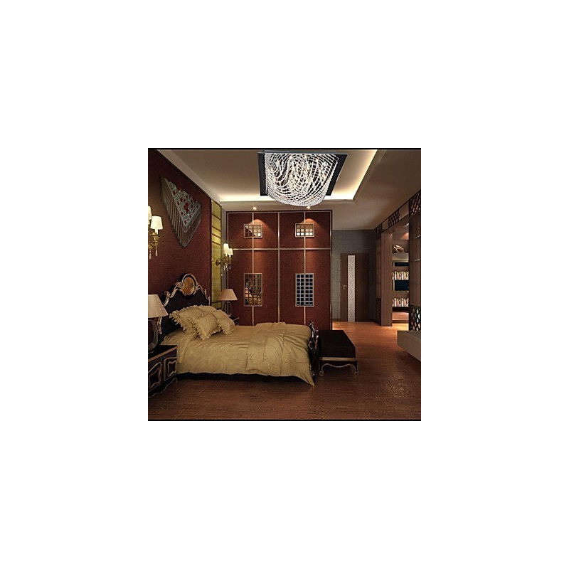 Traditional Classic Crystal Chrome Metal Chandelier