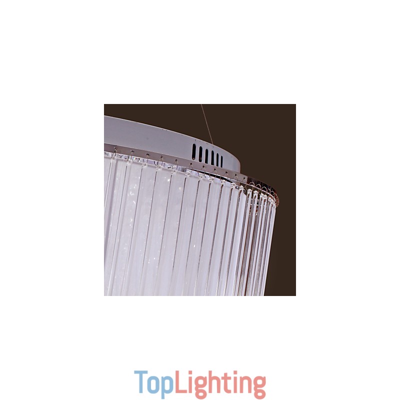 Modern Contemporary Drum Crystal Electroplated Pendant Light