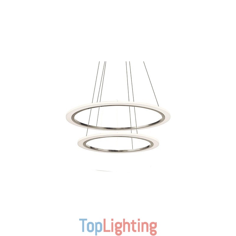 Acrylic Pendant Lamps Ceiling Hanging Chandelier Light Fixtures with 2 rings