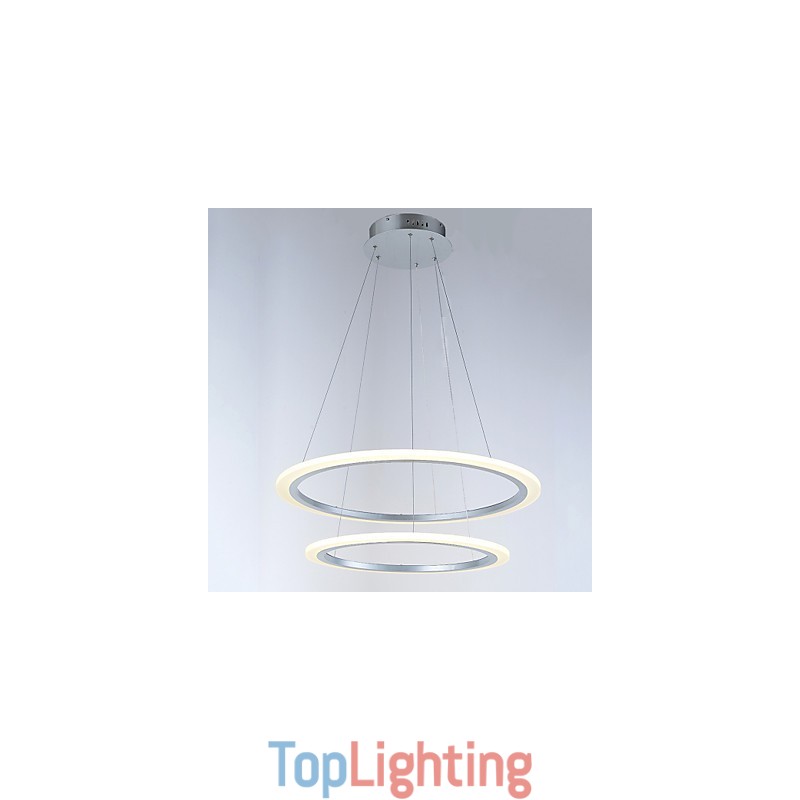 Acrylic Pendant Lamps Ceiling Hanging Chandelier Light Fixtures with 2 rings