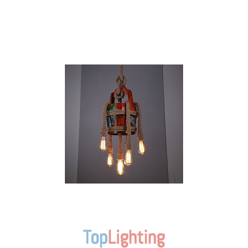 American Country Hemp Pavilion Chandelier Chandelier Retro Pattern Of Patented Products
