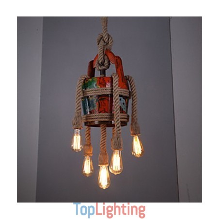 American Country Hemp Pavilion Chandelier Chandelier Retro Pattern Of Patented Products