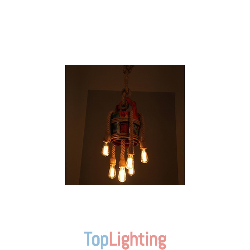 American Country Hemp Pavilion Chandelier Chandelier Retro Pattern Of Patented Products