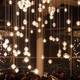 All Over The Sky Star Bocci Droplight Aurora Borealis Modern Glass Crystal Lamp