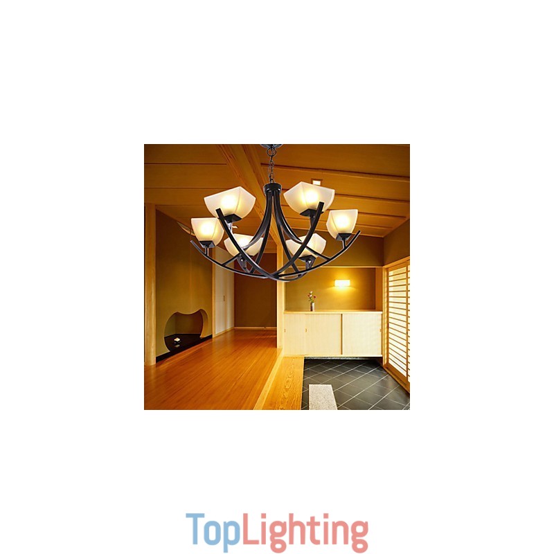 Antique Inspired Pendant Light with 6 Lights
