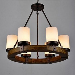 Vintage Old Wood Wooden Chandelier