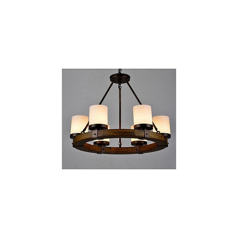 Vintage Old Wood Wooden Chandelier