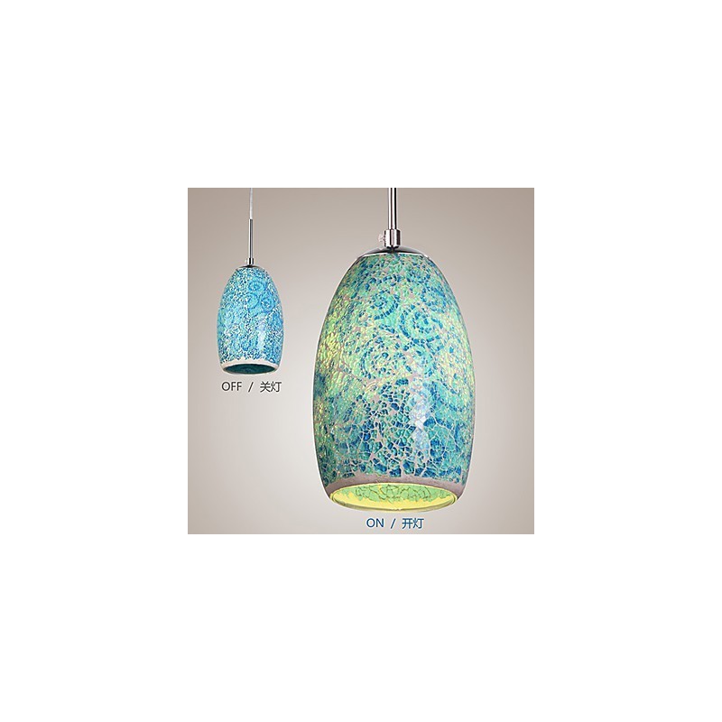 Traditional Classic Vintage Painting Metal Pendant Light