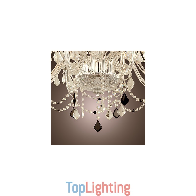 Rustic Lodge Crystal Electroplated Glass Chandelier