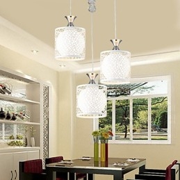 Contemporary And Contracted Three Creative Crystal Droplight Wrought Iron Lamp
