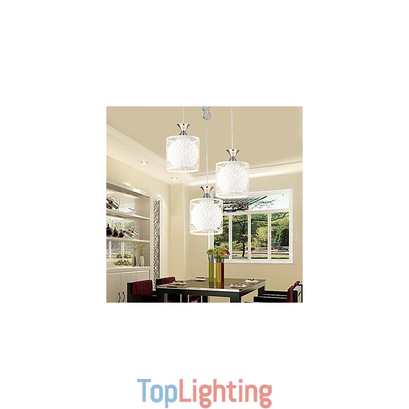 Contemporary And Contracted Three Creative Crystal Droplight Wrought Iron Lamp