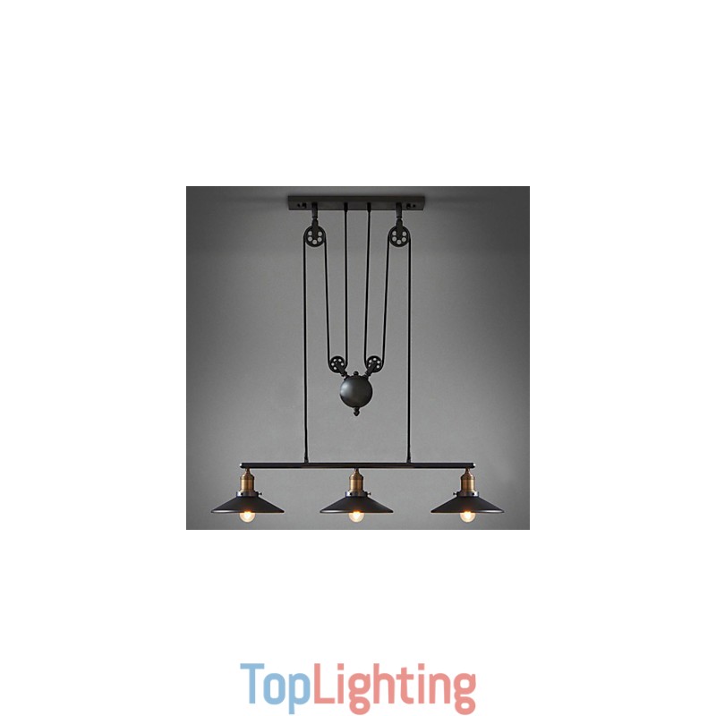 Pendant Lights Vintage 3 Lights ST64 Bulbs Included Up and Down system