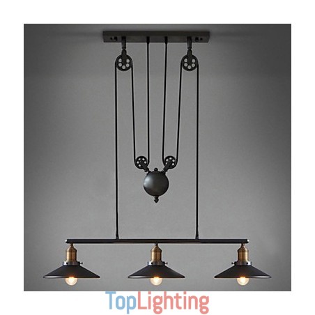 Pendant Lights Vintage 3 Lights ST64 Bulbs Included Up and Down system Pendant Lights Vintage 3 Lights ST64 Bulbs Included Up and Down system