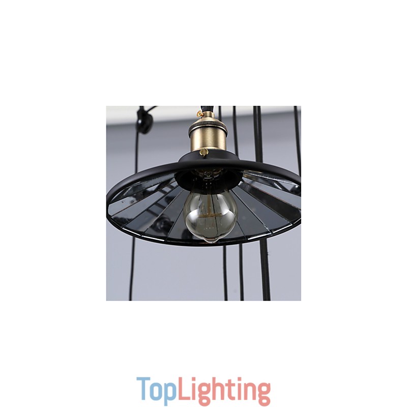 Pendant Lights Vintage 3 Lights ST64 Bulbs Included Up and Down system