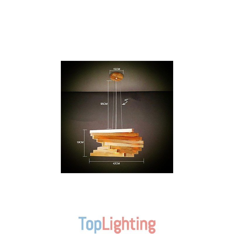 1Traditional Classic Country Mini Style Painting Wood Bamboo Pendant Light