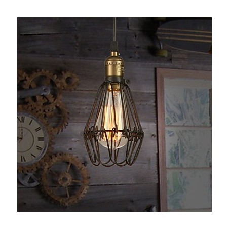 Pendant Lights Vintage American country style restoring ancient ways wrought iron small cage droplight Pendant Lights Vintage American country style restoring ancient ways wrought iron small cage droplight