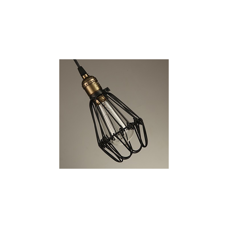 Pendant Lights Vintage American country style restoring ancient ways wrought iron small cage droplight