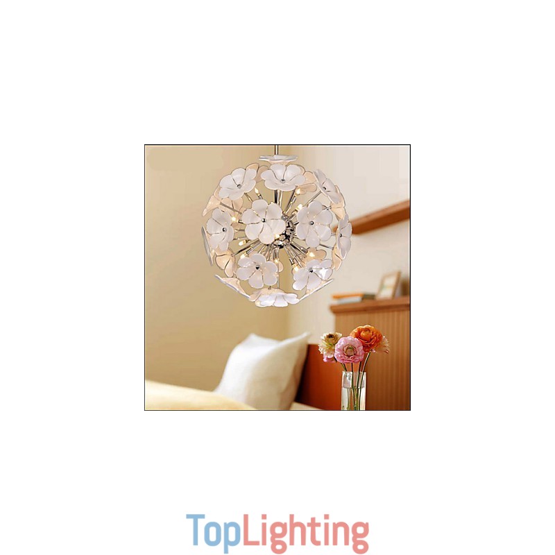 The Glass Ball Flower Garden Shops Warm Chandelier