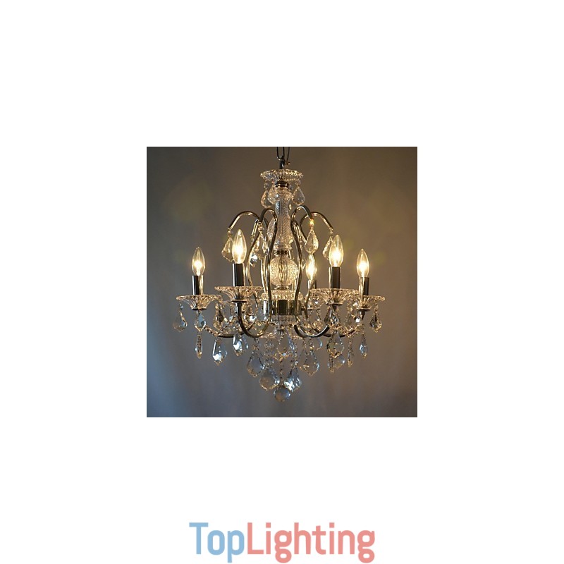 Traditional Classic Crystal Chrome Metal Chandelier