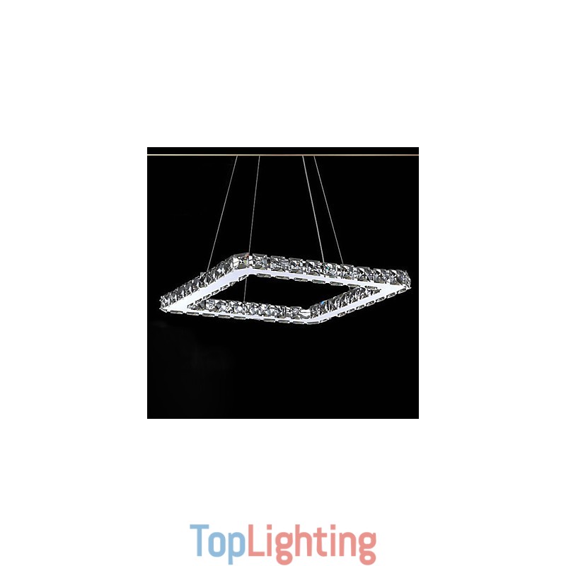 Modern Contemporary Crystal Electroplated Metal Chandelier
