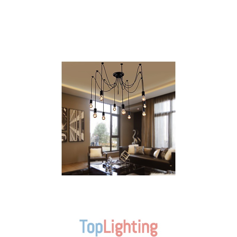 Chandelier Vintage Design Bulbs Included Living 10 Lights Pendant Light