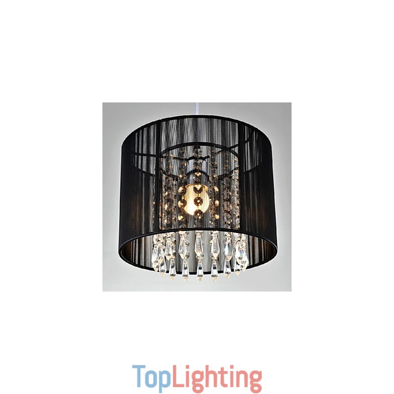 Modern Contemporary Crystal Chrome Metal Pendant Light