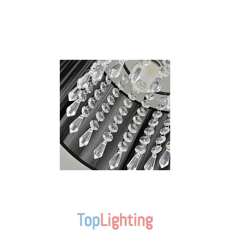 Modern Contemporary Crystal Chrome Metal Pendant Light