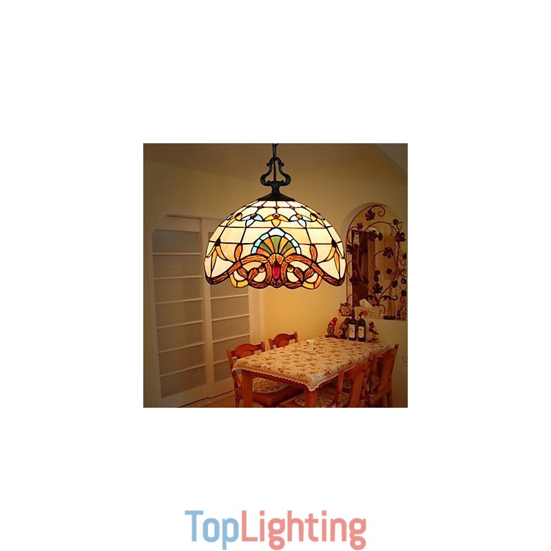10 15㎡Chain Hoist 1 Meter European Pastoral Lamp Creative Art Glass Small Droplight
