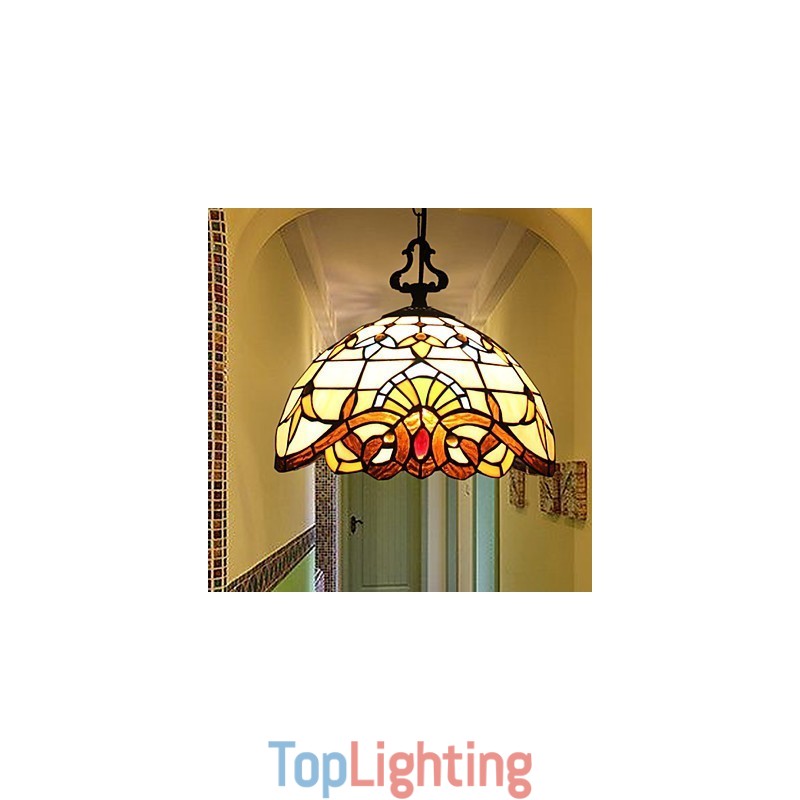 10 15㎡Chain Hoist 1 Meter European Pastoral Lamp Creative Art Glass Small Droplight