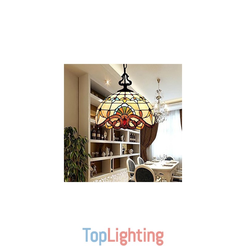 10 15㎡Chain Hoist 1 Meter European Pastoral Lamp Creative Art Glass Small Droplight