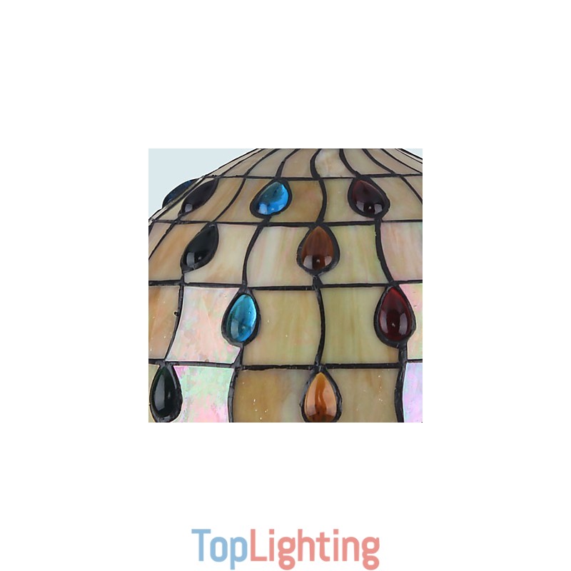 European Rural Creative Arts Stained Glass Chandelier Restoring Ancient Ways Lamp Light