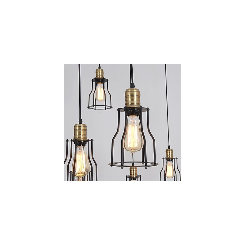 Vintage Edison Multiple Ajustable DIY Ceiling Lamp Light Pendant Lighting Chandelier Modern Chic Industrial Dining