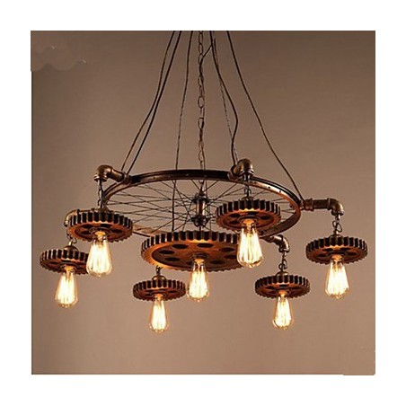 Creative Gear Of Retro Home Furnishing Iron Chandelier Creative Gear Of Retro Home Furnishing Iron Chandelier