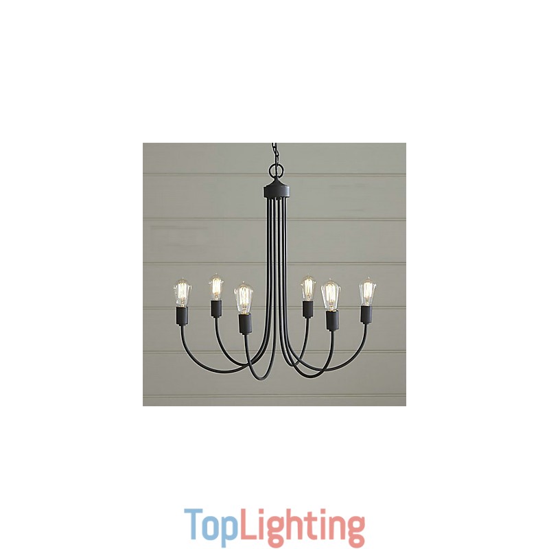 Country Painting Metal Chandelier
