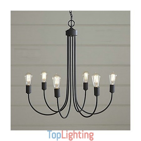 Country Painting Metal Chandelier Country Painting Metal Chandelier