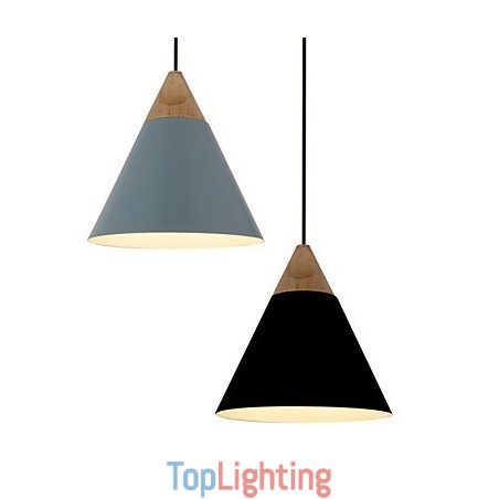 Mini Artistic Cone Pendant Lamp 1 Light Mordern Simplicity Finish Black White Dusty Blue Aluminum & Wooden Droplight Mini Artistic Cone Pendant Lamp 1 Light Mordern Simplicity Finish Black White Dusty Blue Aluminum & Wooden Droplight