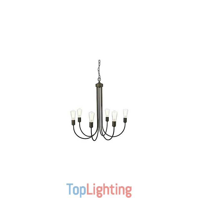 Country Painting Metal Chandelier