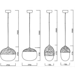 Nordic Contracted Mushroom Creative Nuts Single Head Glass Chandelier Lamp Light