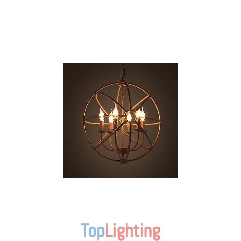 Sitting Lights Nordic Country Wrought Iron American Retro Candle Chandelier The Black Chandelier
