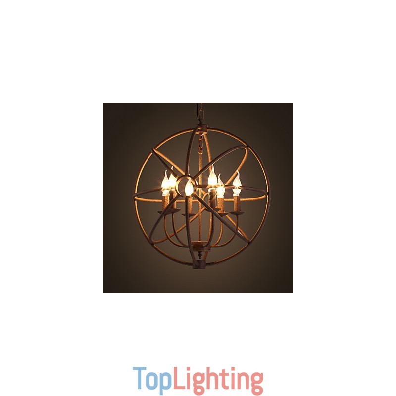 Sitting Lights Nordic Country Wrought Iron American Retro Candle Chandelier The Black Chandelier
