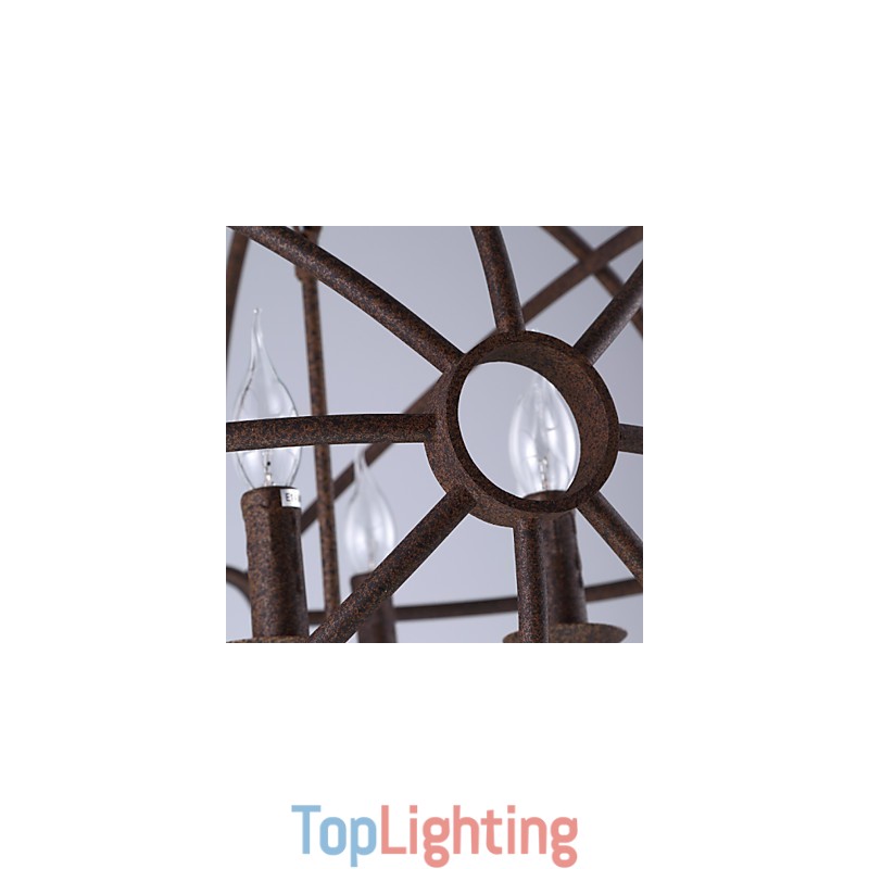 Sitting Lights Nordic Country Wrought Iron American Retro Candle Chandelier The Black Chandelier