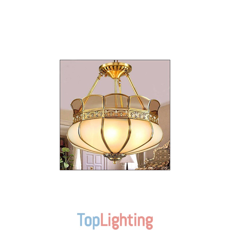 The Classical Copper Semi Ceiling lamp Copper Porch