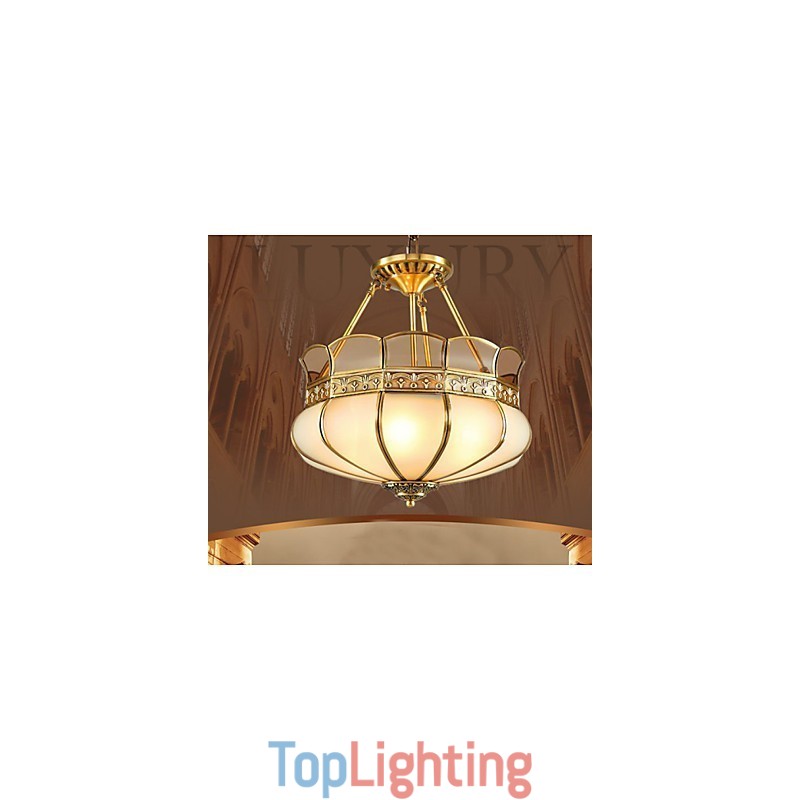 The Classical Copper Semi Ceiling lamp Copper Porch