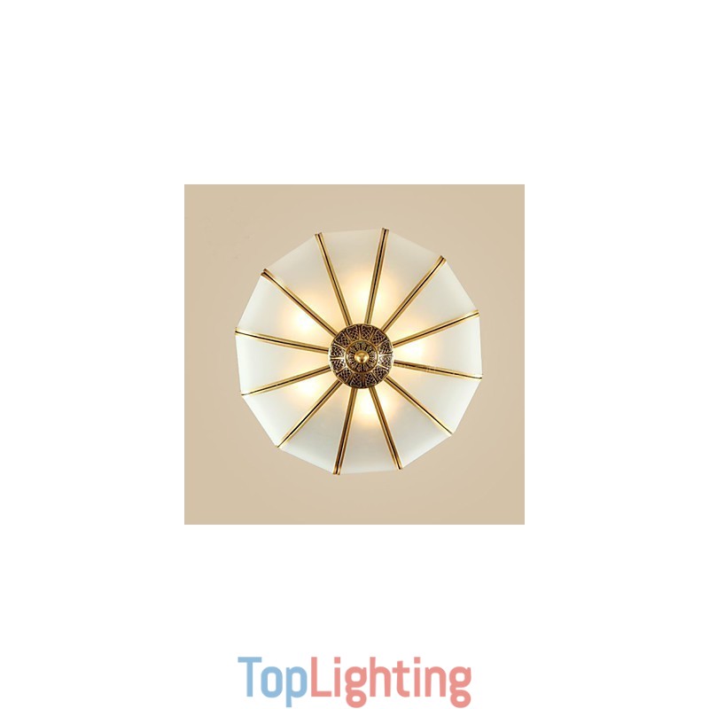 The Classical Copper Semi Ceiling lamp Copper Porch