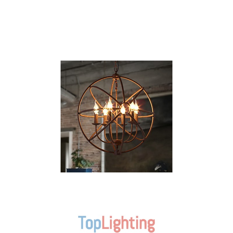 Sitting Lights Nordic Country Wrought Iron American Retro Candle Chandelier The Black Chandelier