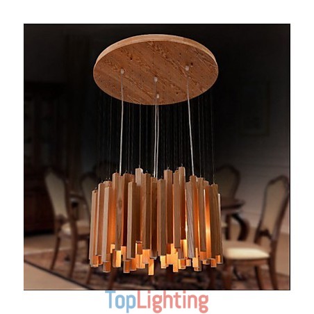 Hotel Engineering Wood Art Line Chandelier Hotel Engineering Wood Art Line Chandelier
