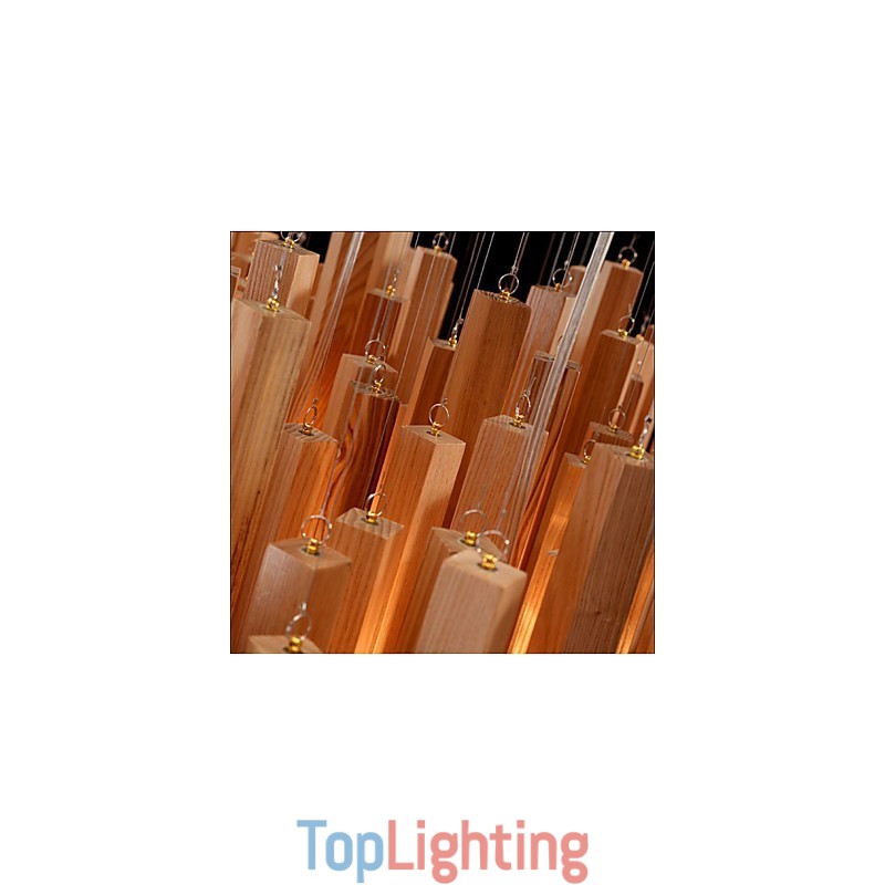 Hotel Engineering Wood Art Line Chandelier