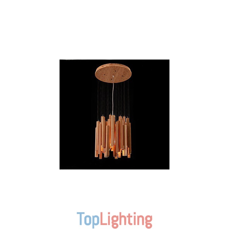 Hotel Engineering Wood Art Line Chandelier